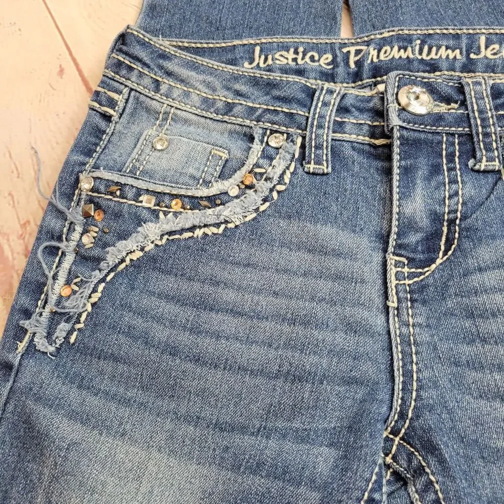 Justice Jeans with foldover pockets 10R